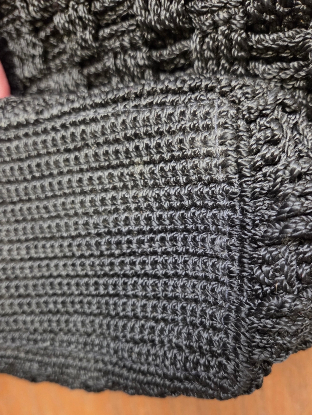The Sak Black Woven Crochet Shoulder Bag - Picture 6 of 9